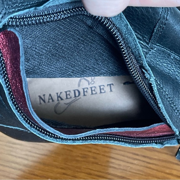 Naked Feet Semper Leather Boots Size 6.5 Black - Picture 14 of 16